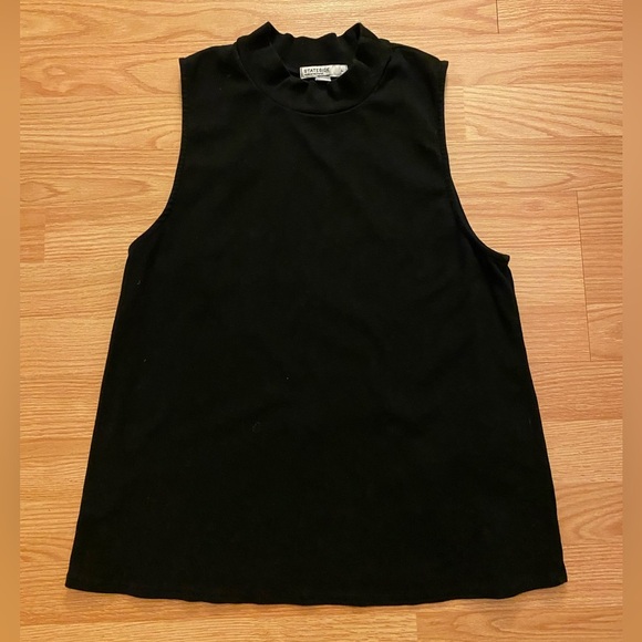 Stateside | Black Mockneck Sleeveless Tank Top, womens size large - Picture 2 of 5